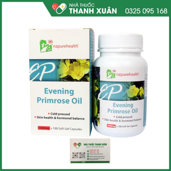 Viên nang Evening Primrose Oil-NzPureHealth - Giúp đẹp da, mượt tóc, cân bằng nội tiết